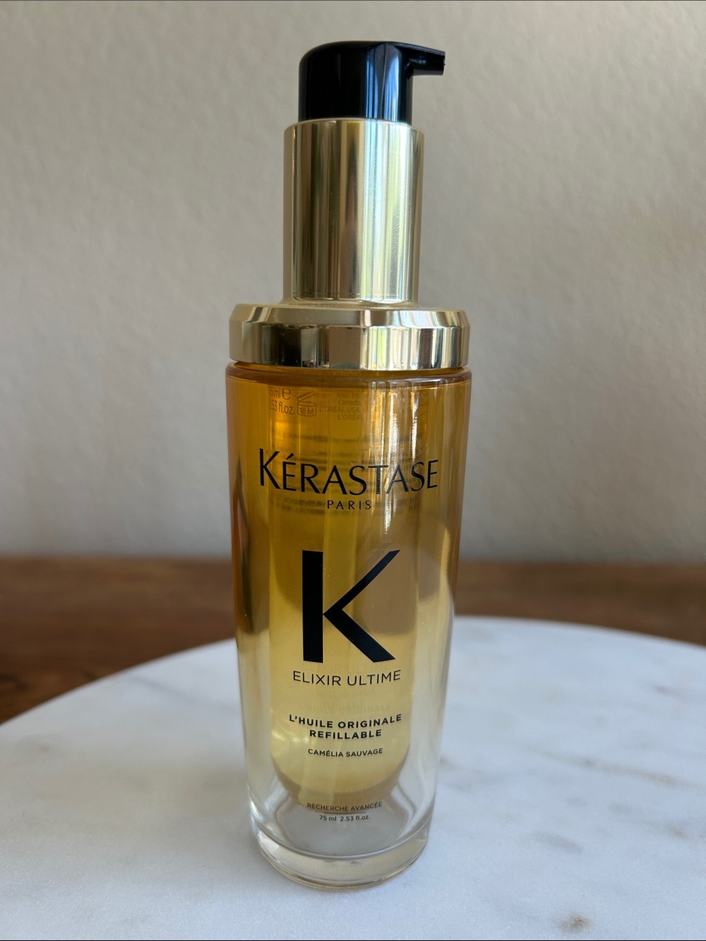 Kerastase Elixir Ultime Bottle in Gold and Black